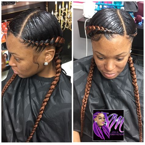 2 cornrow braids natural hair